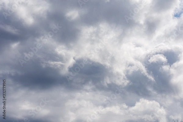 Obraz Grey leaden dramatic clouds in the sky.