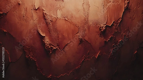 Fototapeta Rustic Brown Textured Wall Background - Abstract Grunge Surface