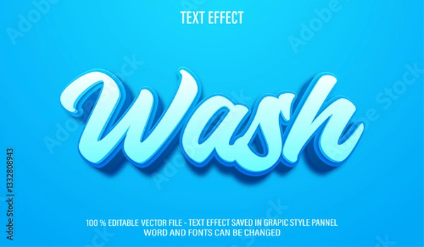 Obraz Wash 3d editable text effect style