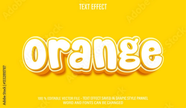 Obraz Orange 3d editable text effect style