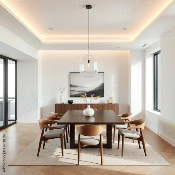 Fototapeta modern luxury dining room interior