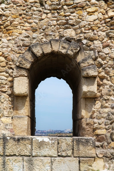 Fototapeta old stone window