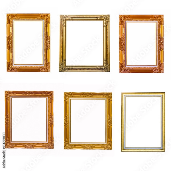 Fototapeta many gold frame