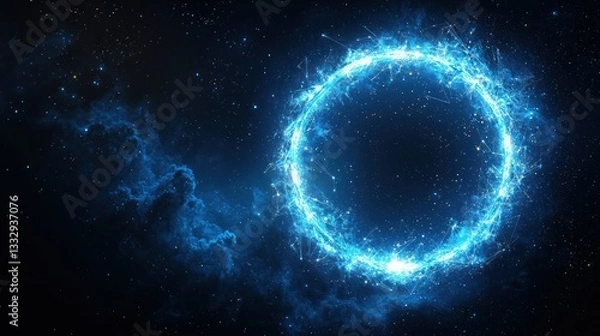 Fototapeta Celestial Ring: A Cosmic Portal of Energy and Light