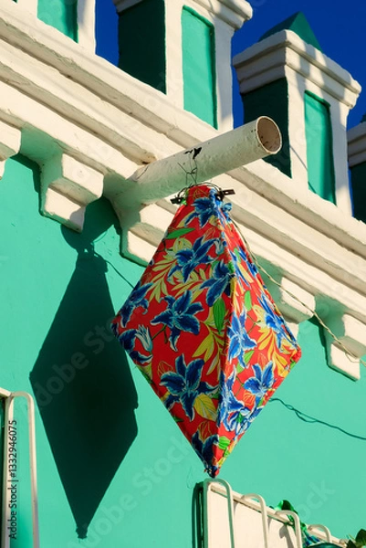 Obraz balão junino de tecido em decoração de festa junina no brasil