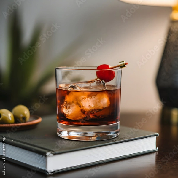 Obraz drink standing on the book