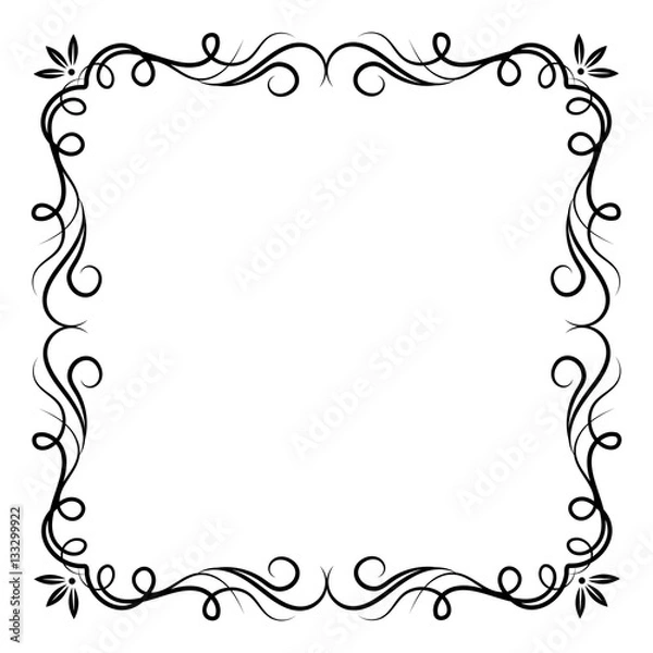 Obraz Vintage swirl frame.