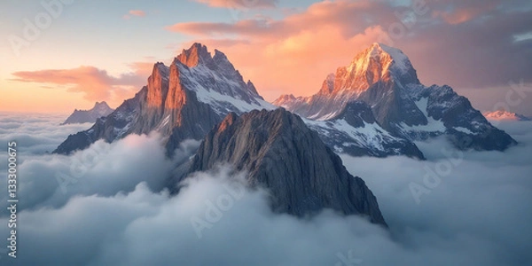 Obraz sunrise over the mountains