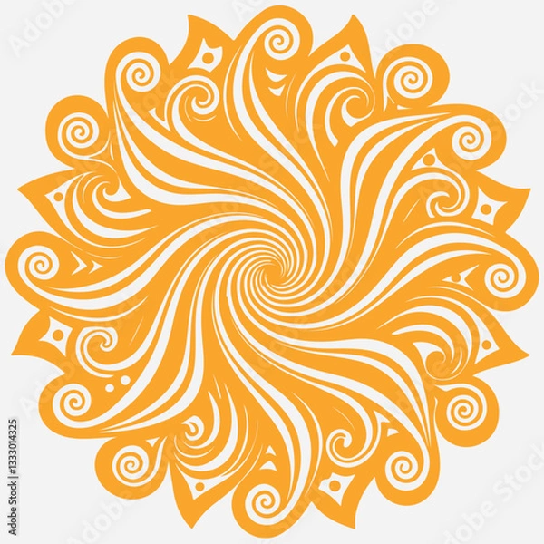 Fototapeta  Waves, swirl, twirl pattern art