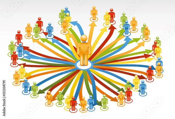 Obraz Centrally Positioned Person