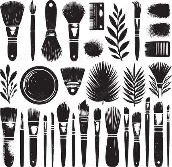 Fototapeta Set of brushes for drawing