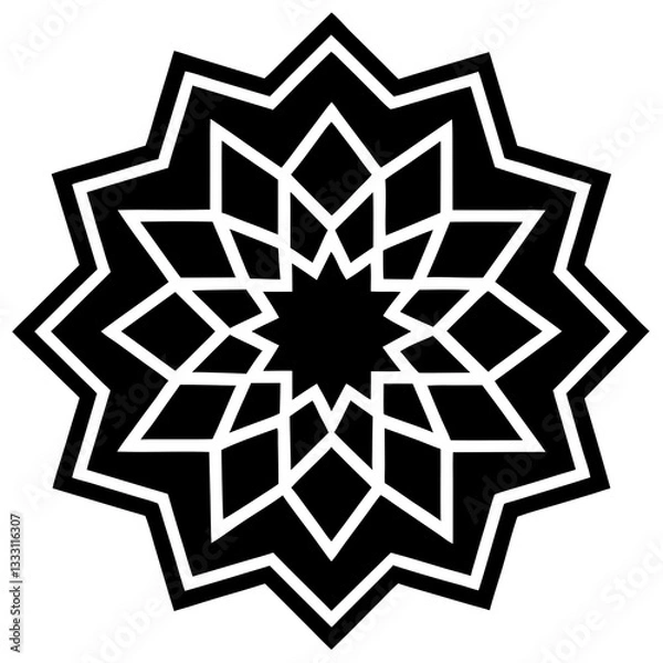 Obraz Islamic Tile Design Ornament Vector Illustration | Geometric Arabesque Pattern