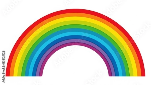 Fototapeta Rainbow Arch, Colorful Bokeh, Bright Nature Design Element, Sky, Rain, Simple Graphic