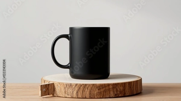 Obraz Black Coffee Mug Mockup - Design Concept