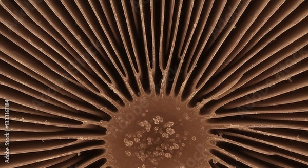 Fototapeta Mushroom Cap Structure Detailed Closeup Microscopy Macro