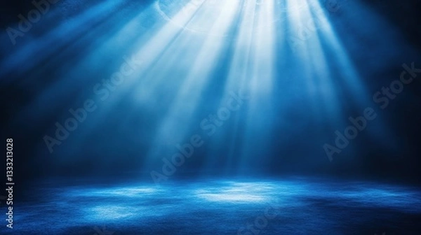 Fototapeta Deep Blue Background with Vignette Effect for Creative Use