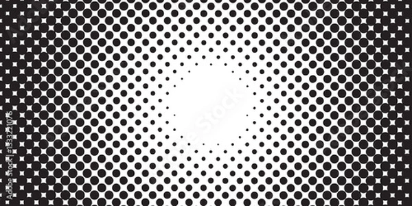 Fototapeta 網点　シルエット　白黒　コミック　背景
