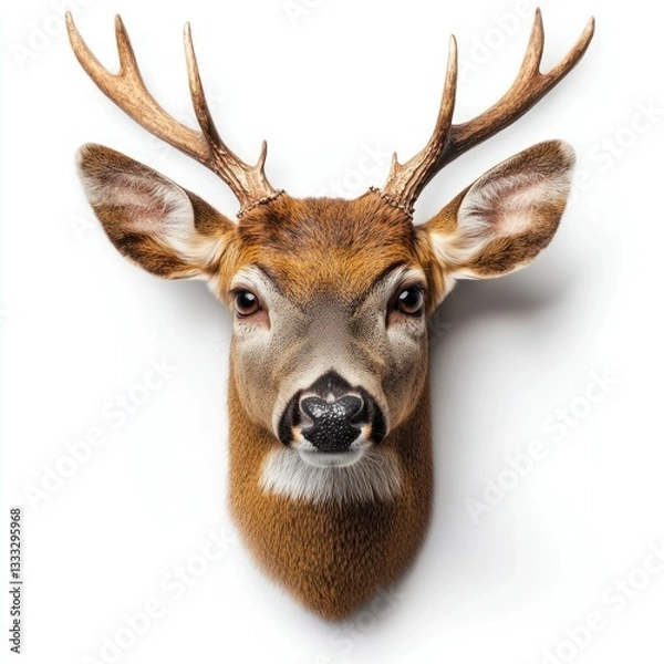 Fototapeta Studio shot of a rustic wooden animal frame, isolated with soft lighting, creating a professional and versatile look
