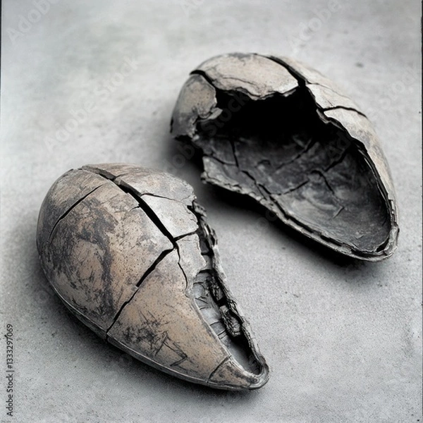 Fototapeta The Roswell UFO Fragments (1947) Allegedly recovered from a crashed alien spacecraft in New Mexico, with claims of strange, indestructible metal