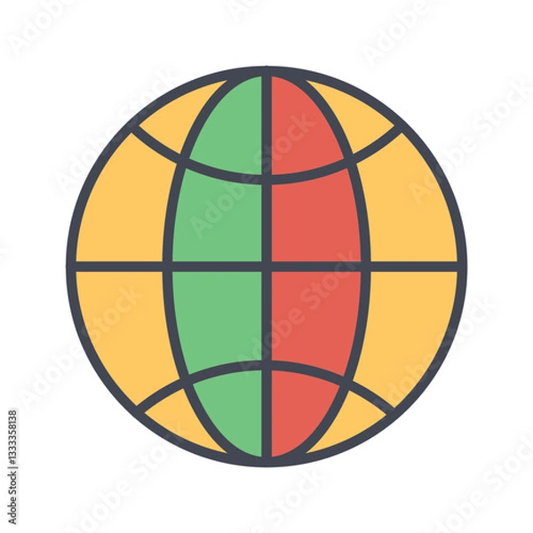 Fototapeta Globe Vector Icon