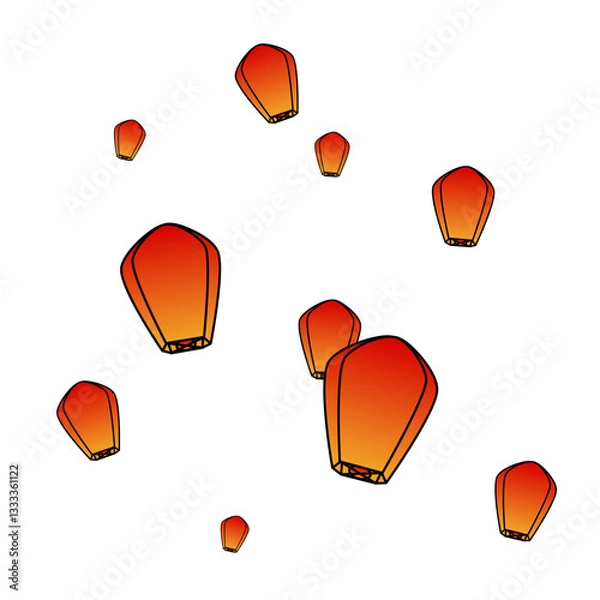 Obraz flying sky lantern 