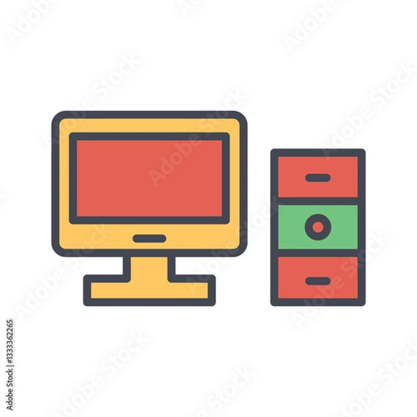 Fototapeta Computer Vector Icon