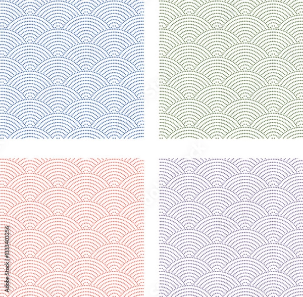 Obraz 4種の鮫小紋の文様