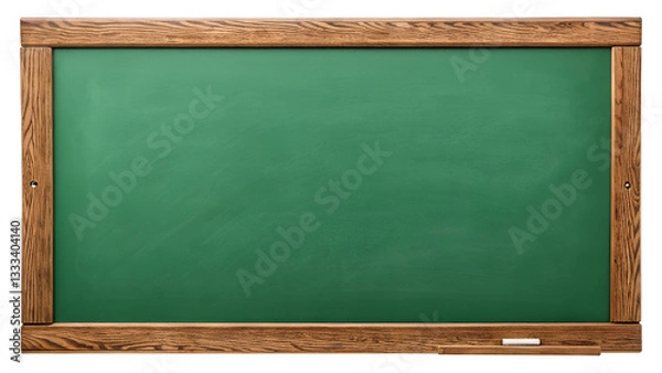 Fototapeta blank blackboard green board, back to school, green chalkboard with frame, Education concepts. green background, green background, a blank green chalkboard