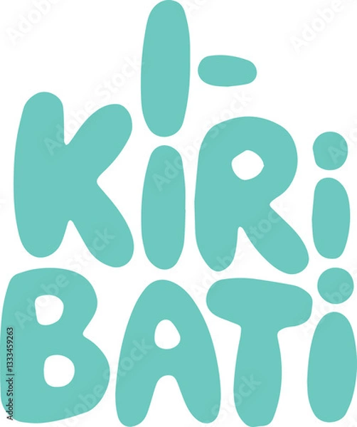 Fototapeta Kiribati Text Art.