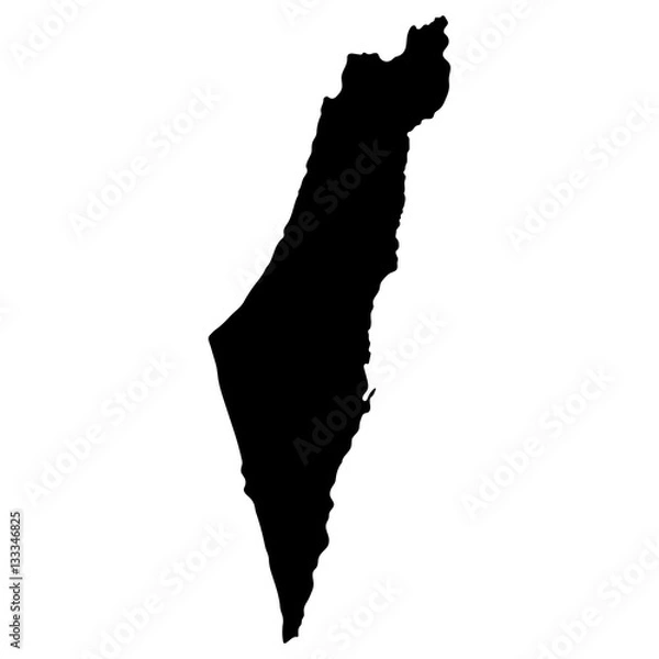 Obraz Mapa Izraela, ilustracji wektorowych