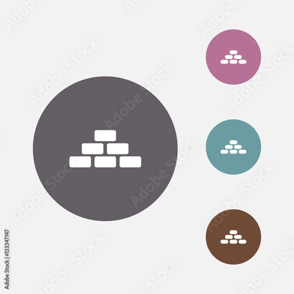 Obraz brick wall icon illustraion vector
