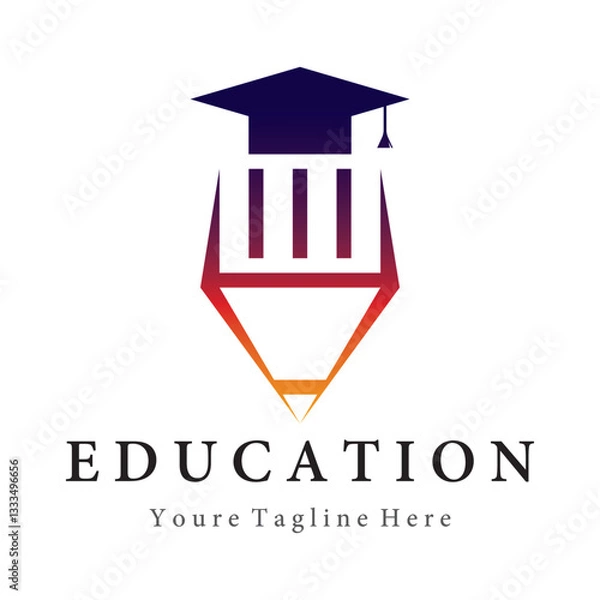 Fototapeta Education vector logo design