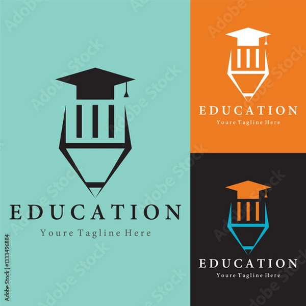 Fototapeta Education vector logo design