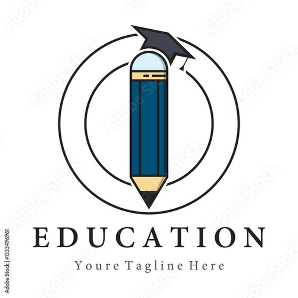 Fototapeta Education vector logo design