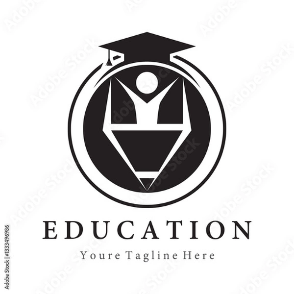 Fototapeta Education vector logo design