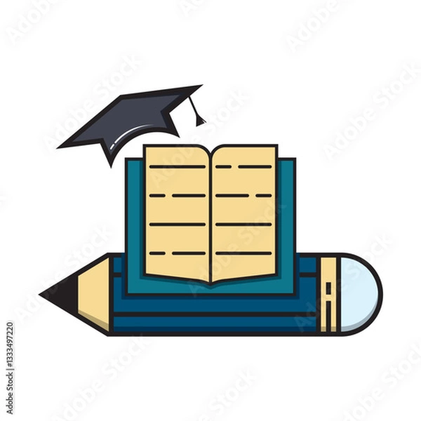 Fototapeta Education vector logo design