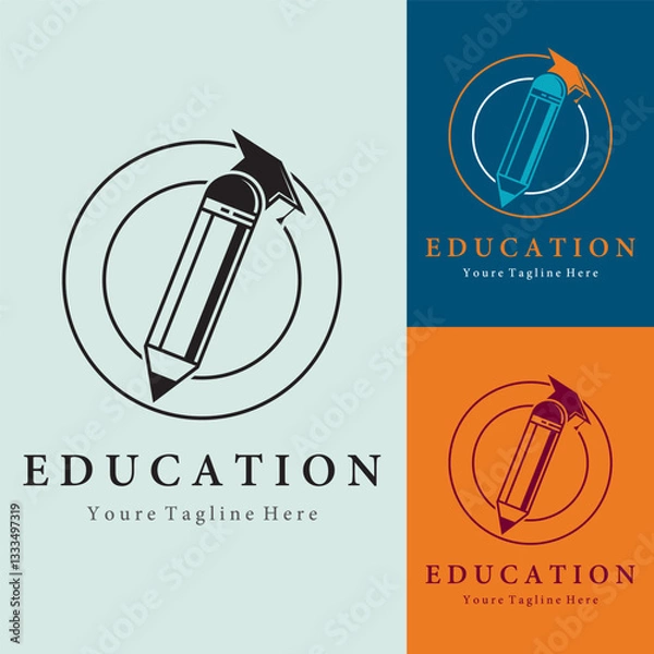 Fototapeta Education vector logo design