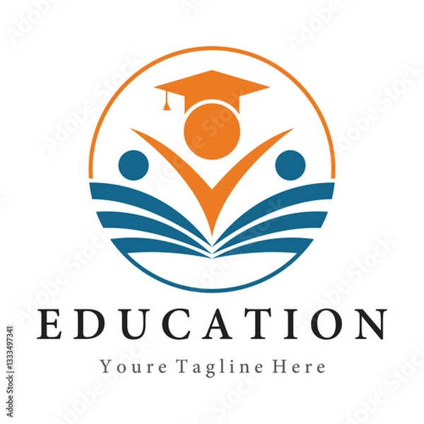 Fototapeta Education vector logo design