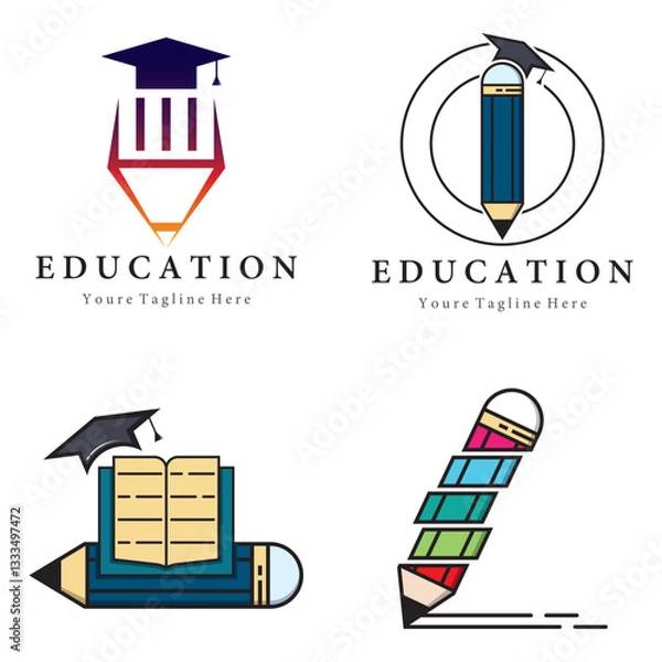 Fototapeta Education vector logo design