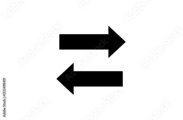 Fototapeta 交換のアイコン　黒
