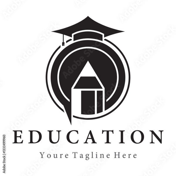 Fototapeta Education vector logo design