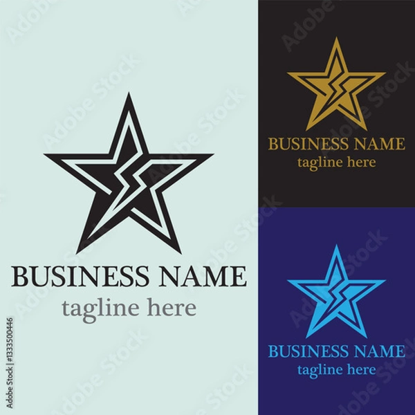 Fototapeta Star Electric Vector Logo Design