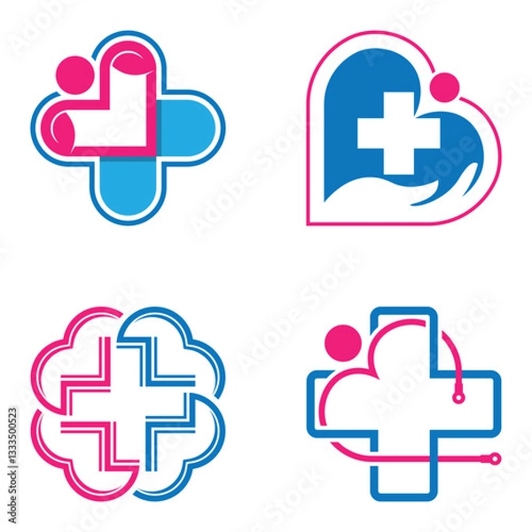 Fototapeta Medical vector logo design