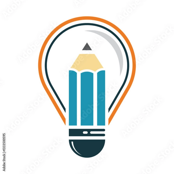 Fototapeta Pencil Idea Vector Logo Design