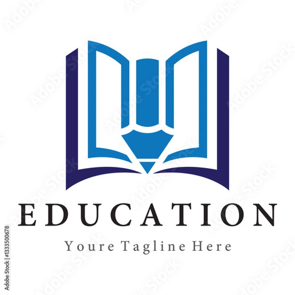 Fototapeta Education vector logo design