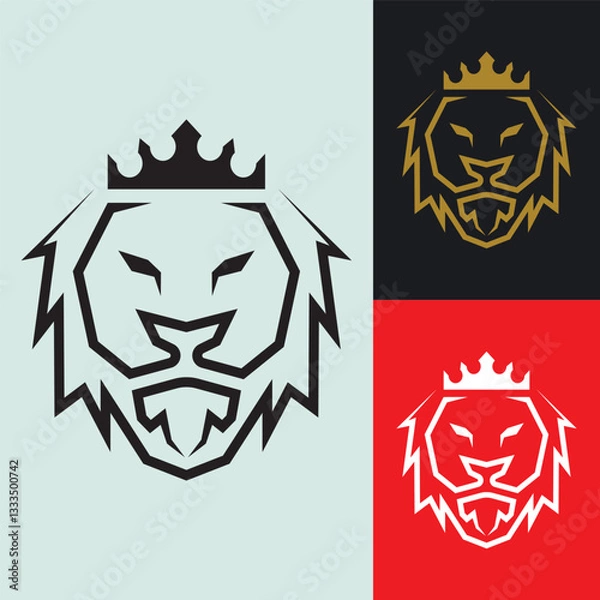 Fototapeta Lion head vector logo design