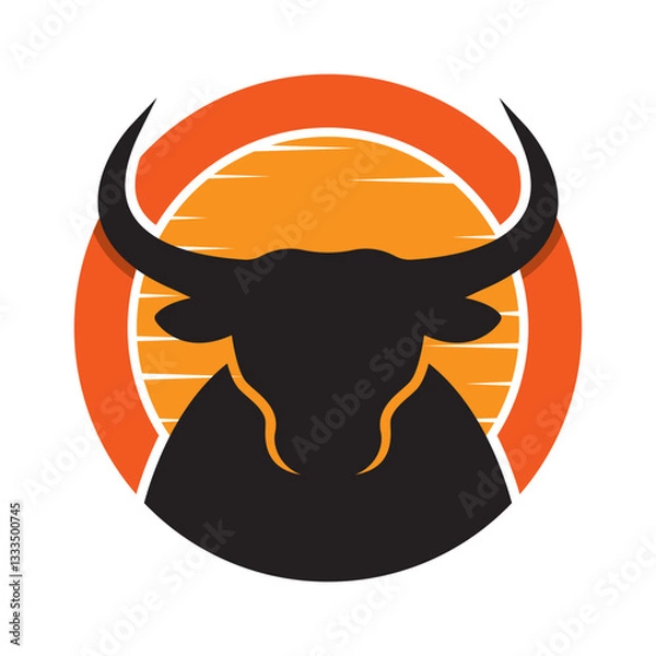 Fototapeta Bull vector logo design