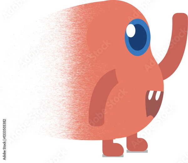 Obraz Cartoon Character face smile happy for t-shirt design