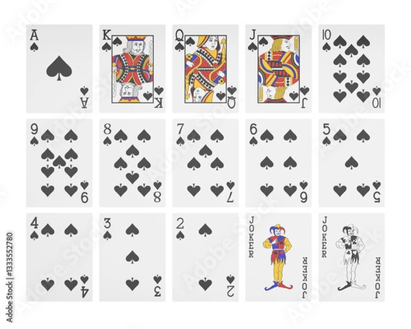 Fototapeta Playing cards set