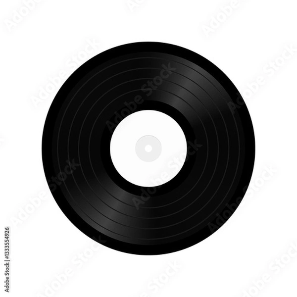 Obraz Vinyl record on a white background. Vector illustration